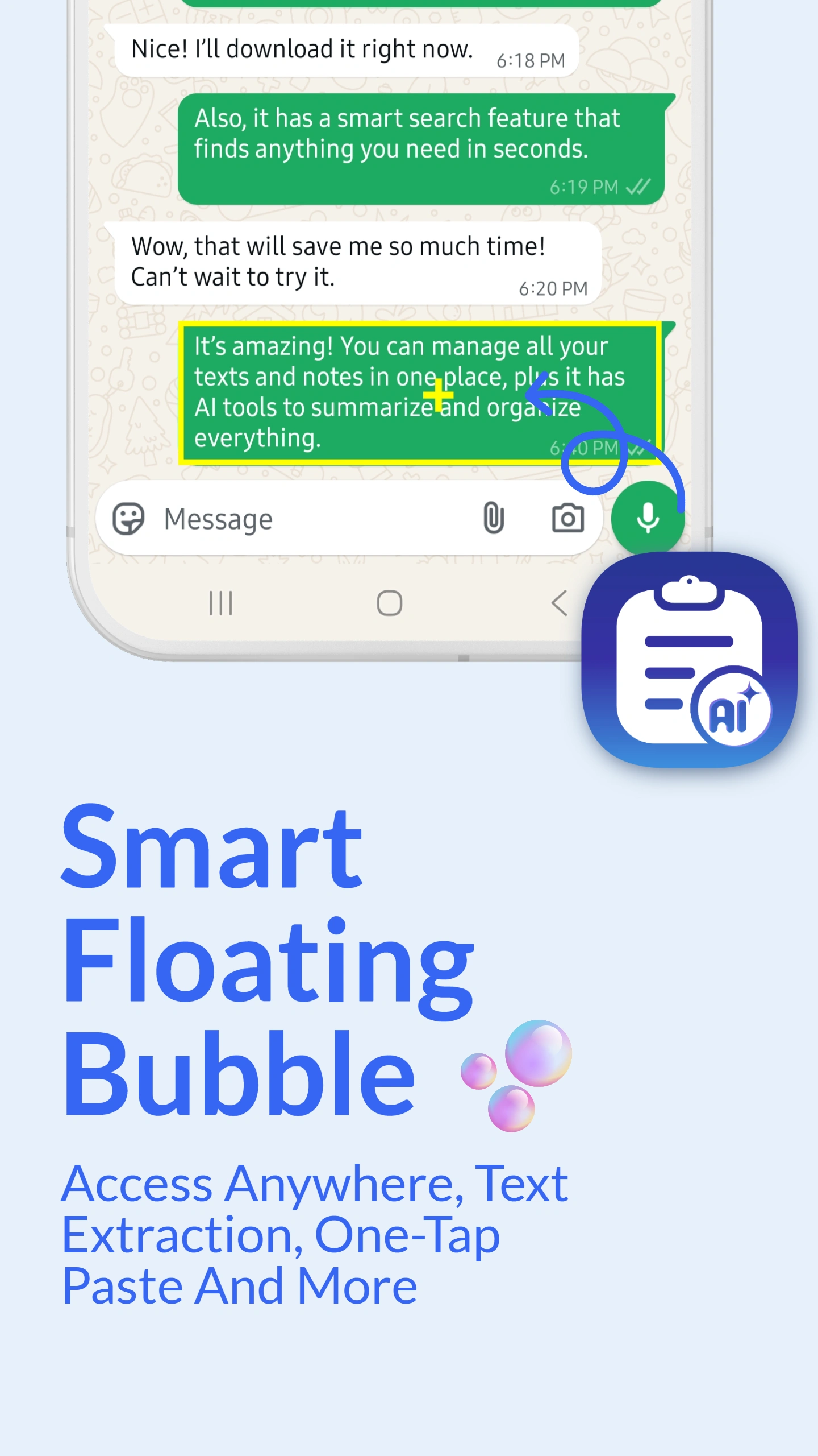 Widget Floating Bubble ClipZ