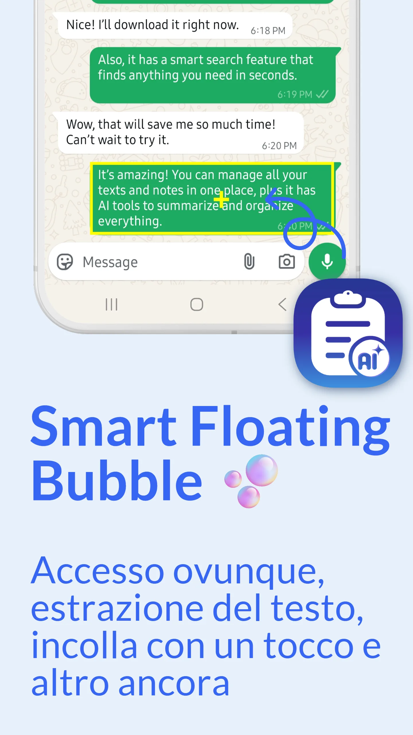 Widget Bolla Fluttuante ClipZ